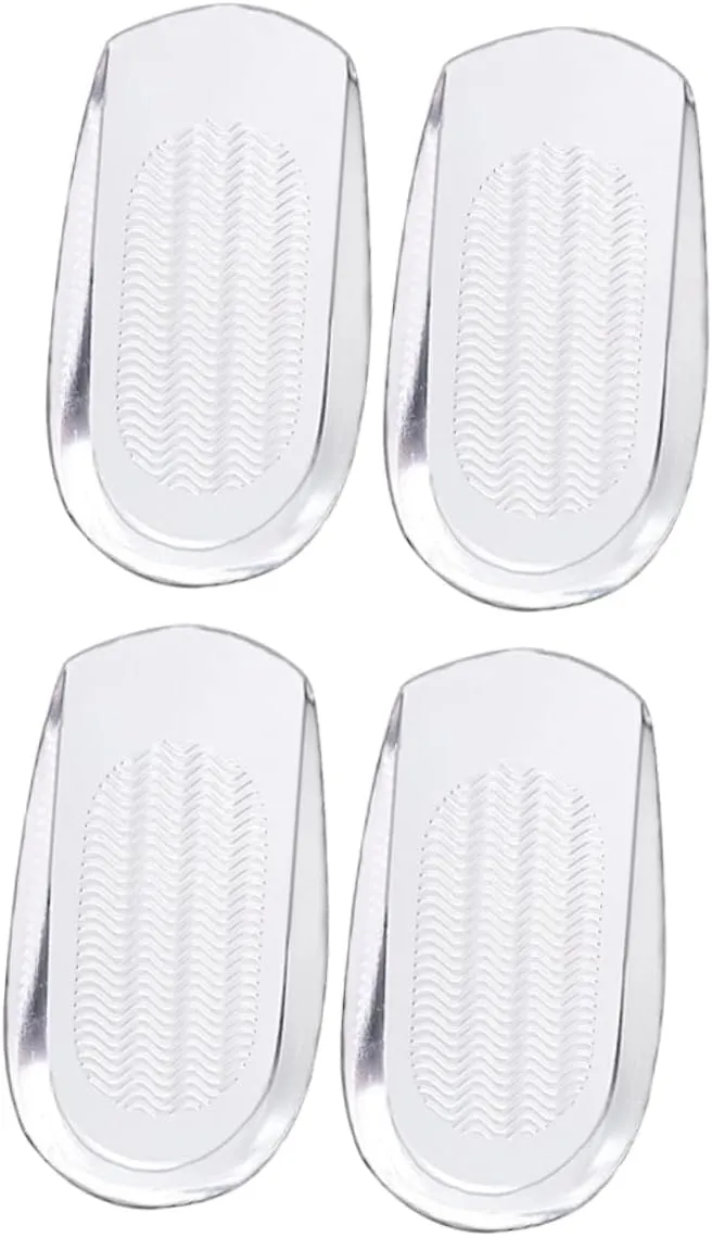 2 Pairs Heel Pad Wear Inserts Shoes for Heel Spurs Women Heel Taps Cups Ball of Foot Cushions for Heels Padded Shoe Insoles Heel Grips Cushions Gel Transparent
