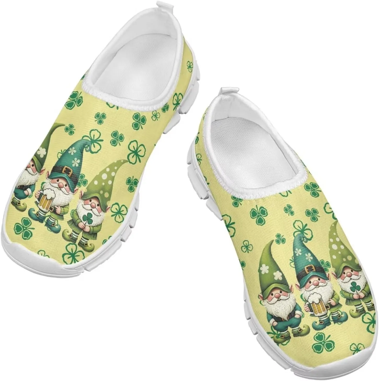 4 Leaf Shoes for Girls Running Slip On Shoes Size Little Kid St. Patrick's Day Shoes