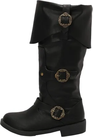 ACE SHOCK Men Renaissance Boots Pirate Costume Boot Medieval Steampunk Boots Vintage Cosplay Shoes for Halloween
