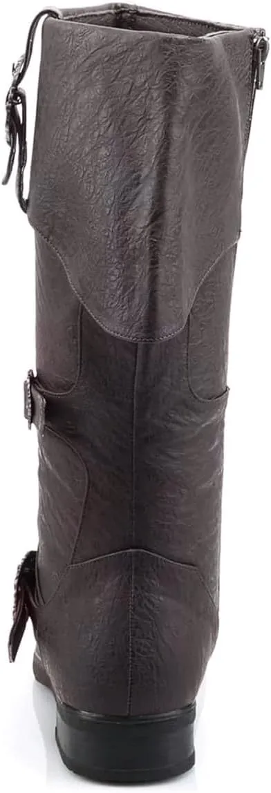 ACE SHOCK Men Renaissance Boots Pirate Costume Boot Medieval Steampunk Boots Vintage Cosplay Shoes for Halloween