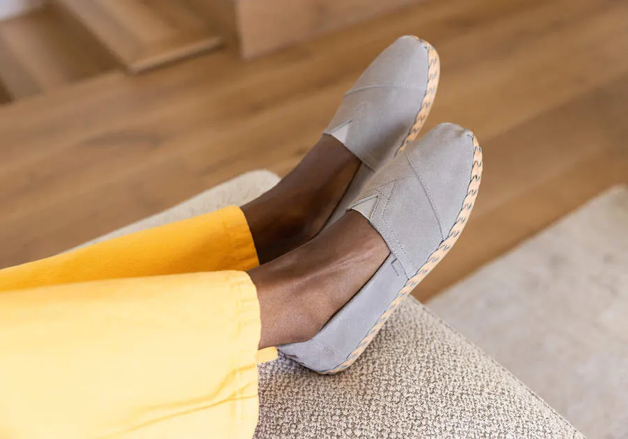 Alpargata Leather Suede Cement
