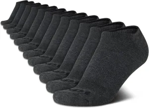 AND1 Men's No Show Socks - 12 Pack Performance Stretch Athletic Compression Socks for Men - Sports Low Cut Socks (6-12.5)