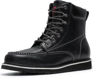 ANGRYRAM Work Boots for Men Steel/Soft Toe Boots,Waterproof Slip Resistant Industrial & Construction Work Boots