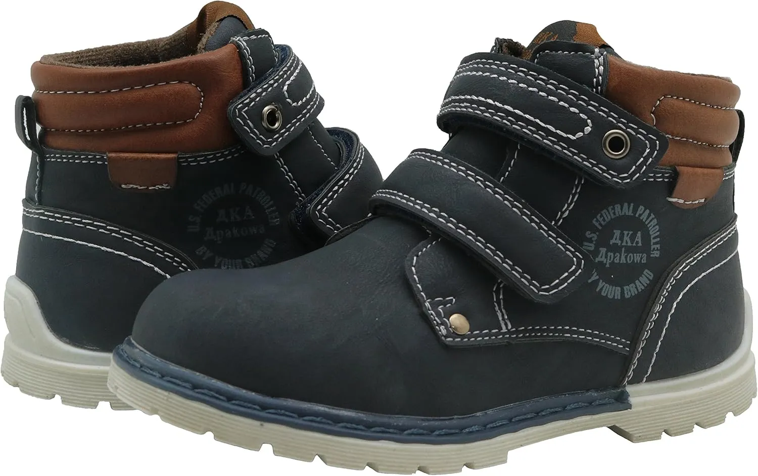 Apakowa Toddler Little Boys Water Resistant Ankle Work Boots (Toddler/Little Kid)