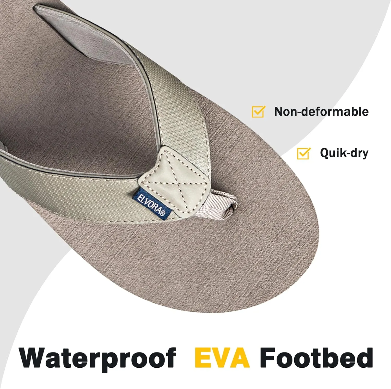 Arch Support Flip Flops for Men - Beach Sandals with Comfortable Cushioning