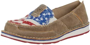 ARIAT BMVY9 Womens Cruiser Brown Bomber/Distressed Flag 5.5