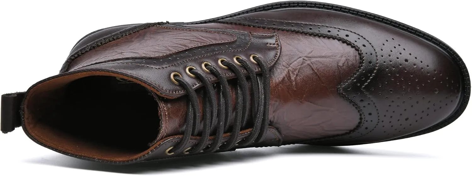 Arkbird Mens Chelsea Boots, Stylish and Comfort Leather Chukka Ankle Boots with Zipper