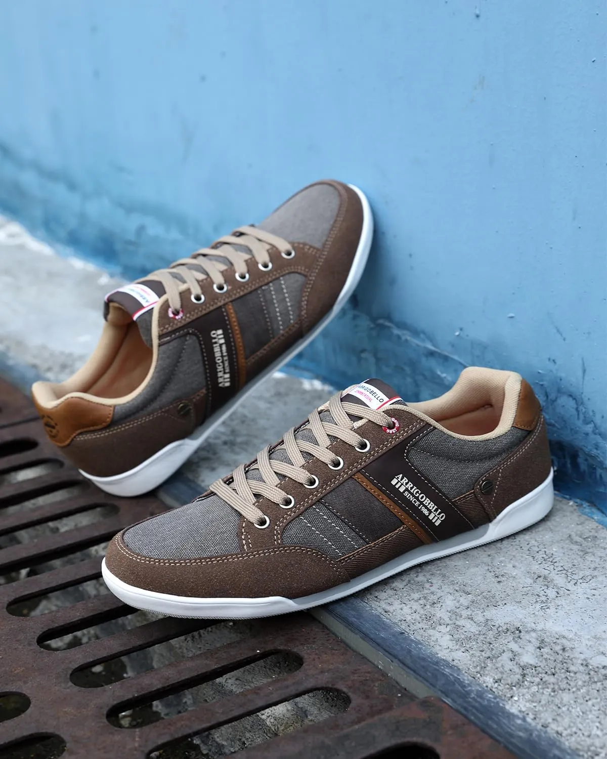 ARRIGO BELLO Mens Casual Shoes Fashion Sneakers Breathable Comfort Classic Lace-Up Low Top Walking Shoes