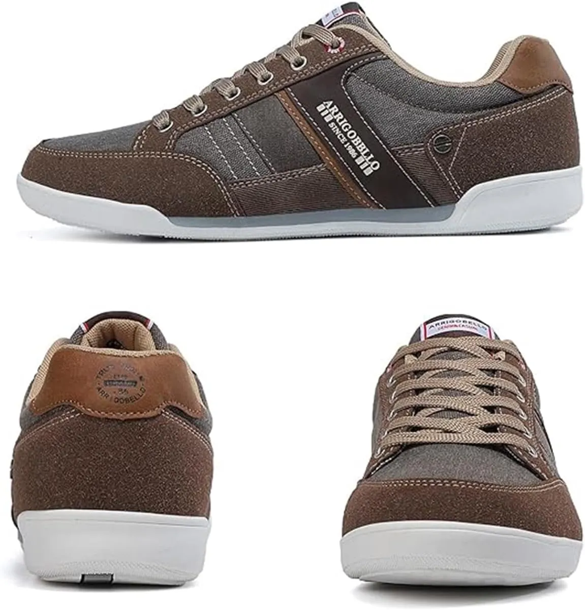 ARRIGO BELLO Mens Casual Shoes Fashion Sneakers Breathable Comfort Classic Lace-Up Low Top Walking Shoes