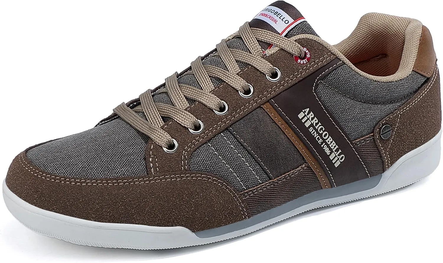 ARRIGO BELLO Mens Casual Shoes Fashion Sneakers Breathable Comfort Classic Lace-Up Low Top Walking Shoes
