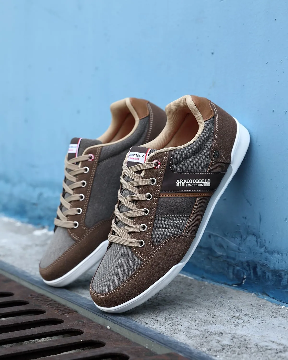 ARRIGO BELLO Mens Casual Shoes Fashion Sneakers Breathable Comfort Classic Lace-Up Low Top Walking Shoes