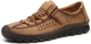 Asifn Men's Business Breathable Loafers Summer Casual Walking Sneakers Handmade Driving Office Shoes