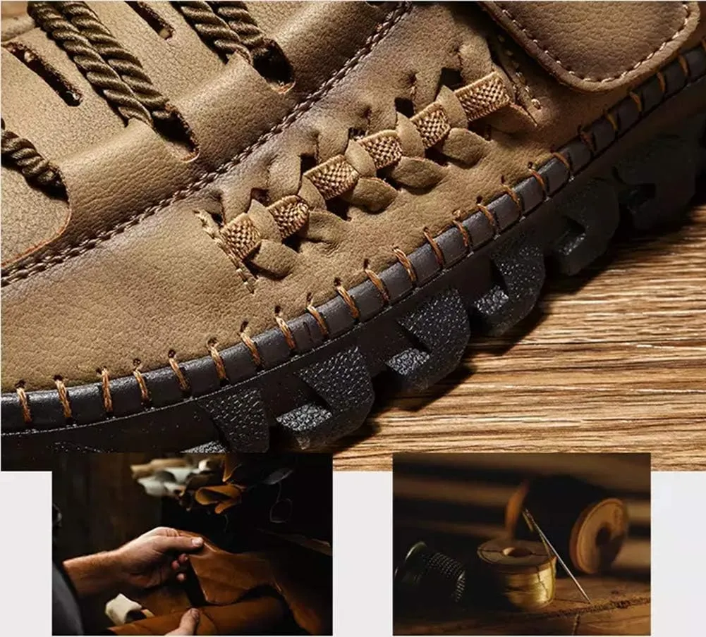 Asifn Men's Business Breathable Loafers Summer Casual Walking Sneakers Handmade Driving Office Shoes