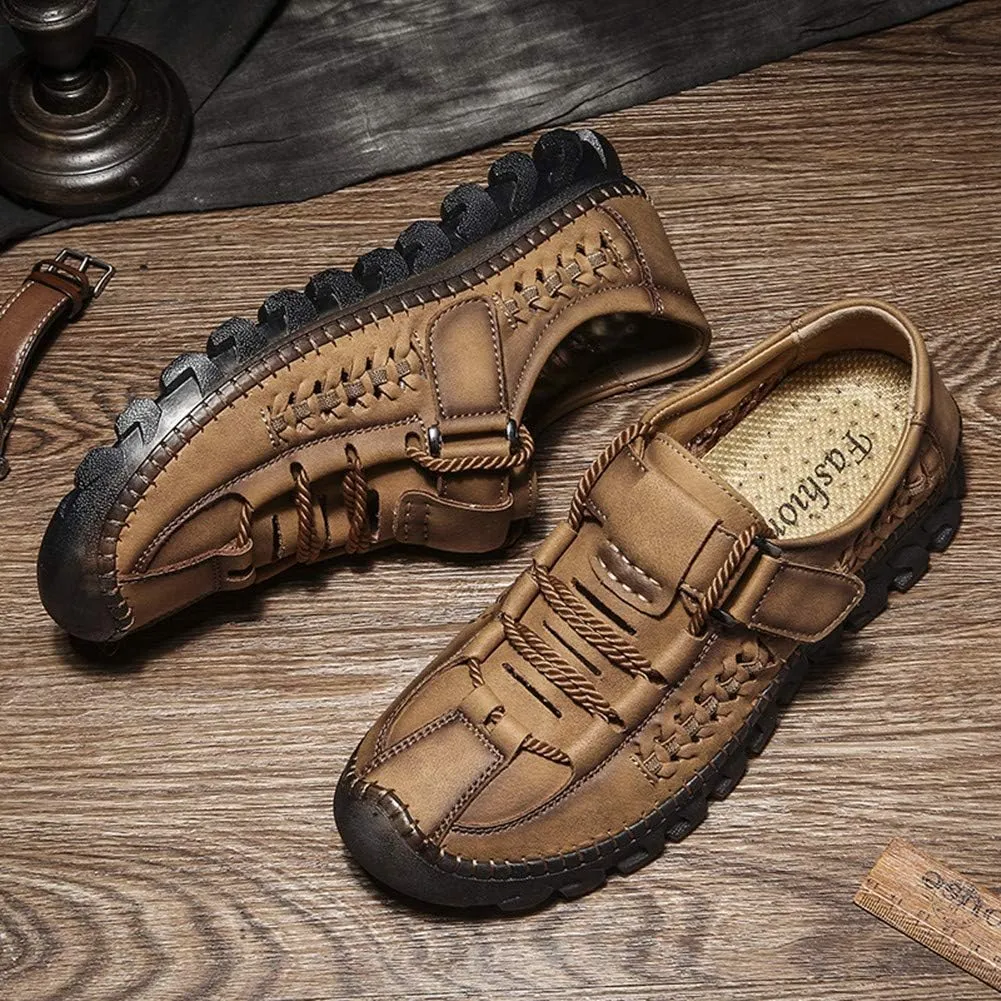 Asifn Men's Business Breathable Loafers Summer Casual Walking Sneakers Handmade Driving Office Shoes