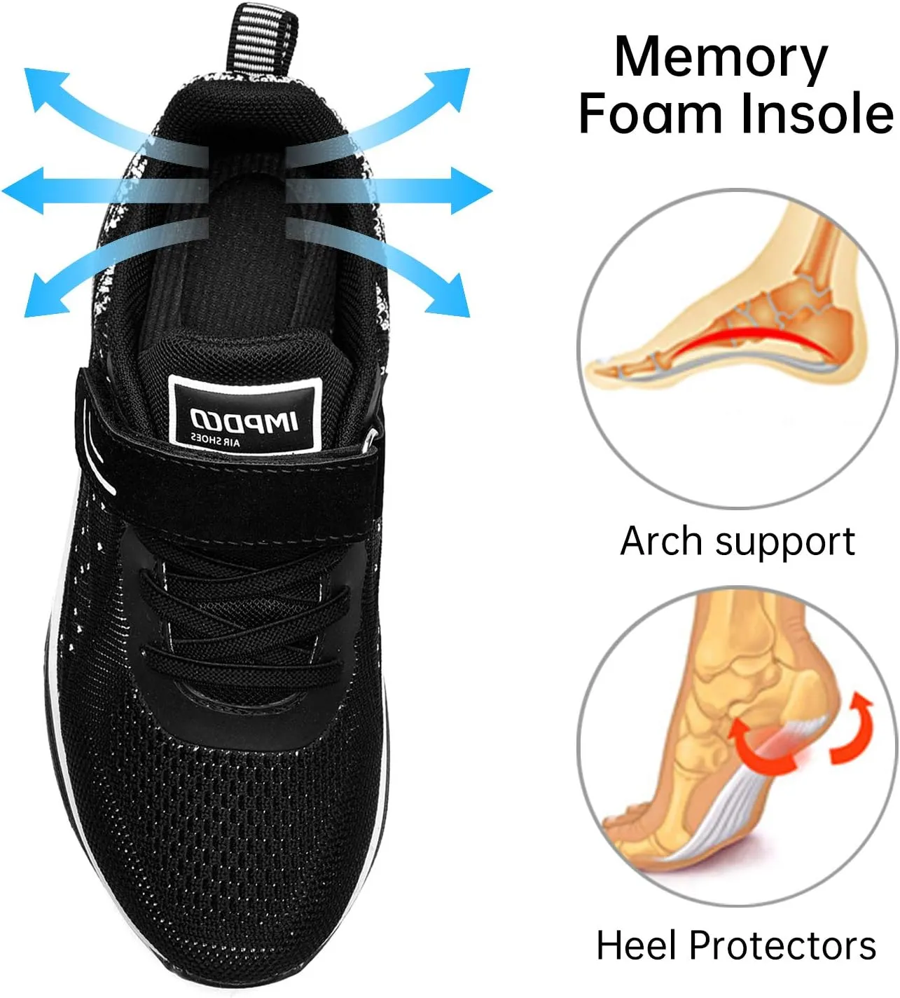 Autper Kids Air Tennis Running Shoes Memory Foam Athletic Lightweight Sports Walking Sneakers for Boys Girls (Little Kid/Big Kid)