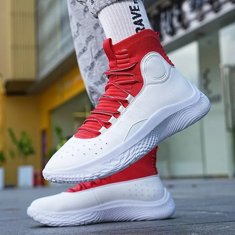 Basketball Spring and Autumn high-top Soft-Soled Shock-Absorbing Sports Students Actual Combat Boots Tide Running Shoes