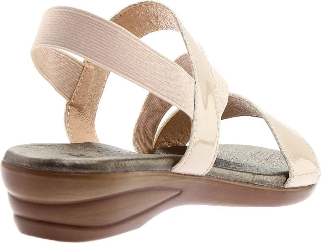 Bellini Chance Women's Elastic Strap Comfortable Sling Back Heeled Sandal