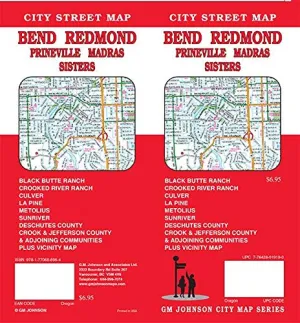 Bend / Redmond / Madras / Prineville / Sisters, Oregon Street Map [Map] GM Johnson