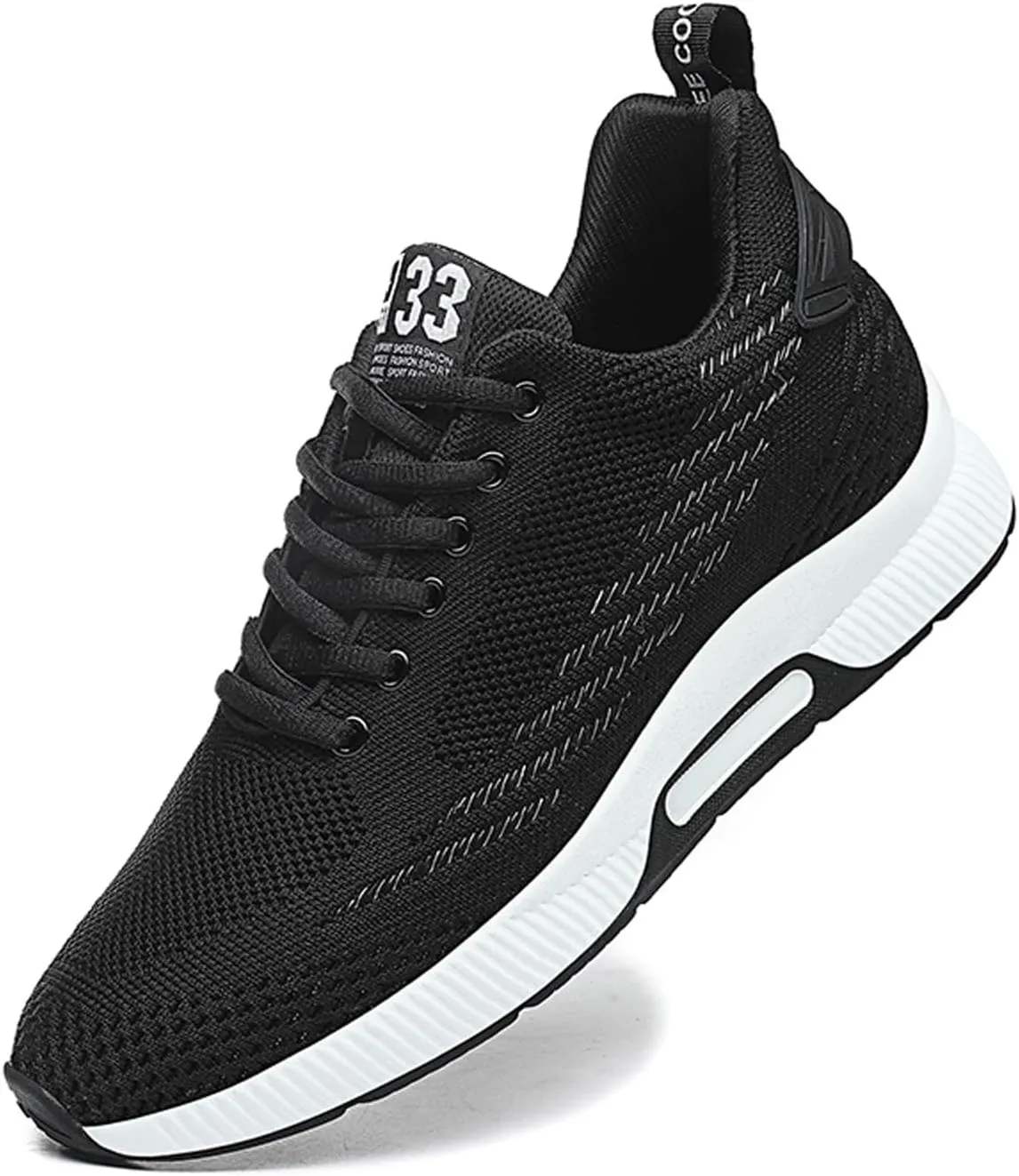 BMINFEE Men's Invisible Height Increasing Elevator Shoes Lightweight Sport Shoes Height-Boosting Breathable Lace up Sneakers 2.4 Inches
