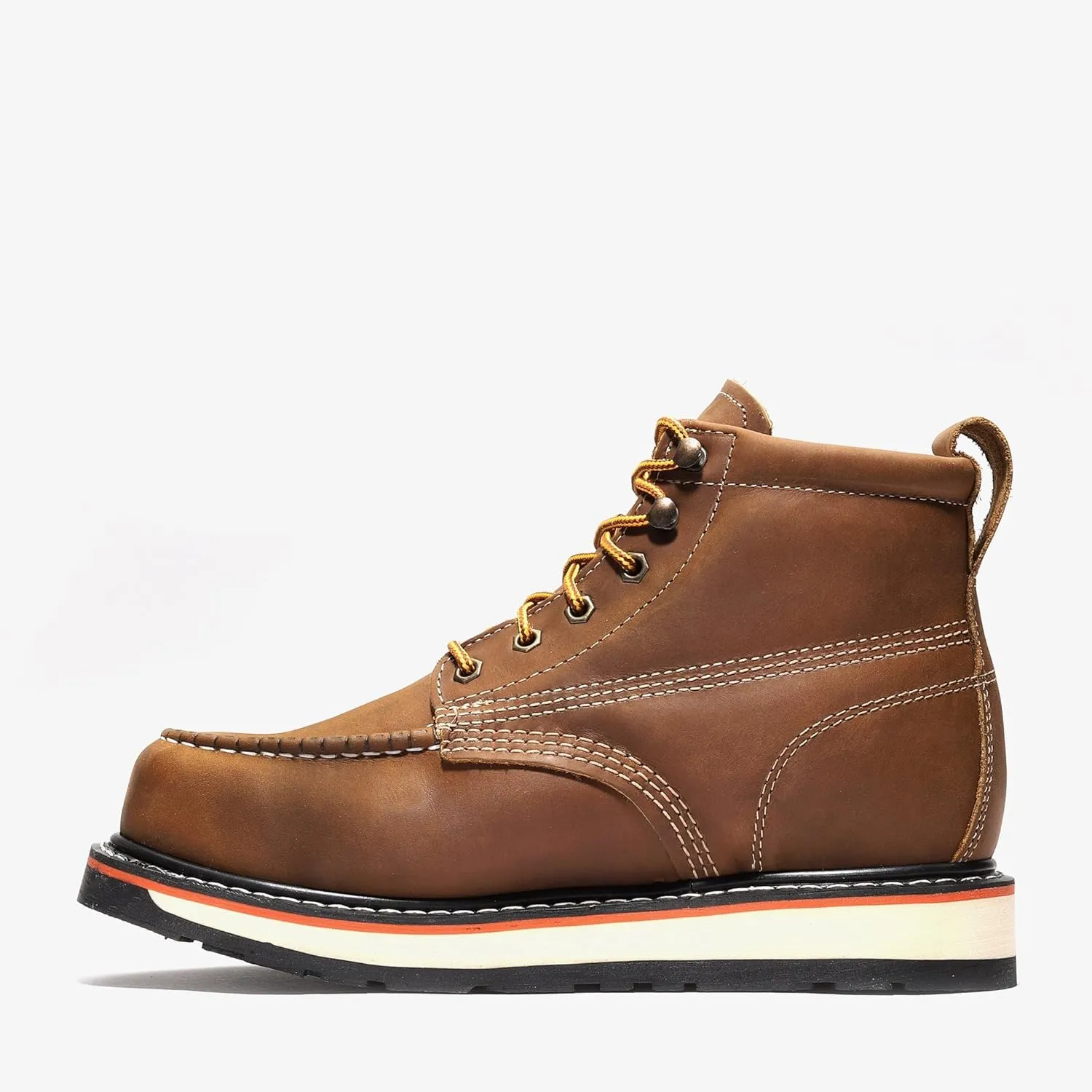 Bonanza Boots FRONTIER DUAL 6" Moc Toe Work Boot - Premium Leather, Comfort Insole & Tough Wedge Outsole