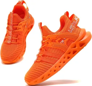 Boys Tennis Shoes Girls Kids Slip on Sneakers Lightweight Running Shoes for Athletic Walking
