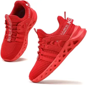 Boys Tennis Shoes Girls Kids Slip on Sneakers Lightweight Running Shoes for Athletic Walking