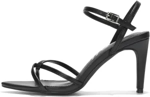 Cape Robbin Black Kitten Heels for Women, Strappy Womens Heels, Chic Shoes