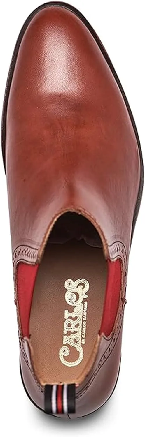 Carlos Santana Mantra Chelsea Boots for Men |Comfort Footbed|Red Elastic Panels