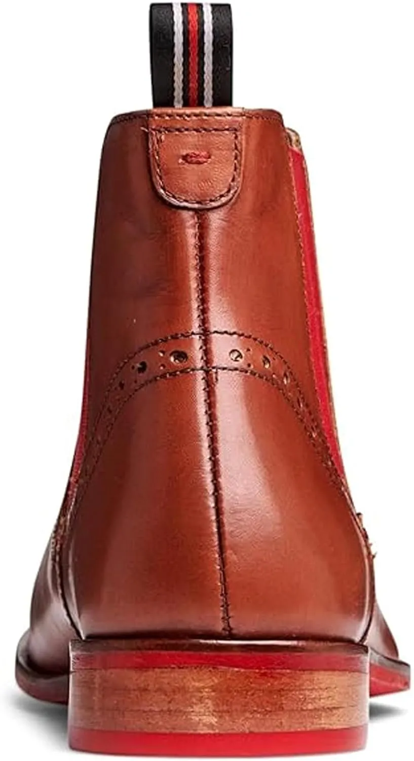 Carlos Santana Mantra Chelsea Boots for Men |Comfort Footbed|Red Elastic Panels