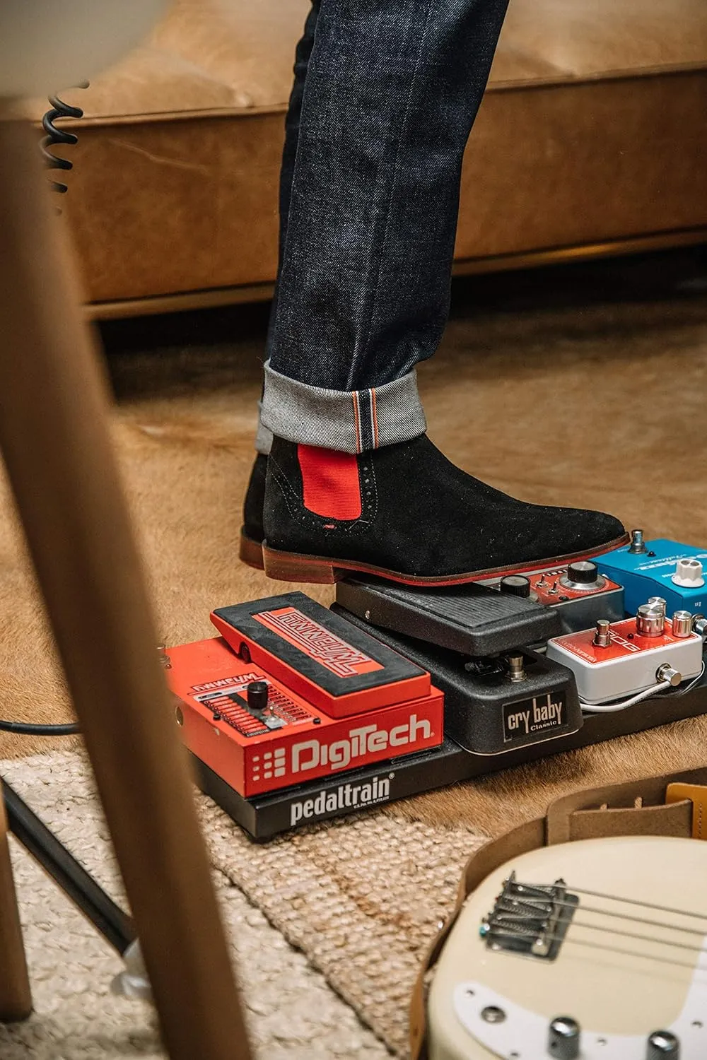 Carlos Santana Mantra Chelsea Boots for Men |Comfort Footbed|Red Elastic Panels