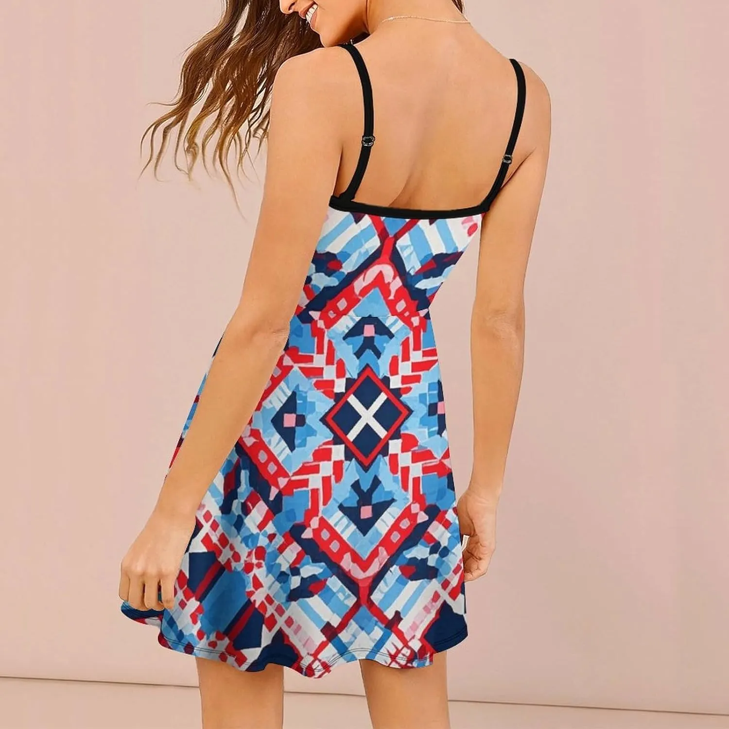 Casual Summer Dress V-Neck Sleeveless Fitted Beach Party Maxi Dress