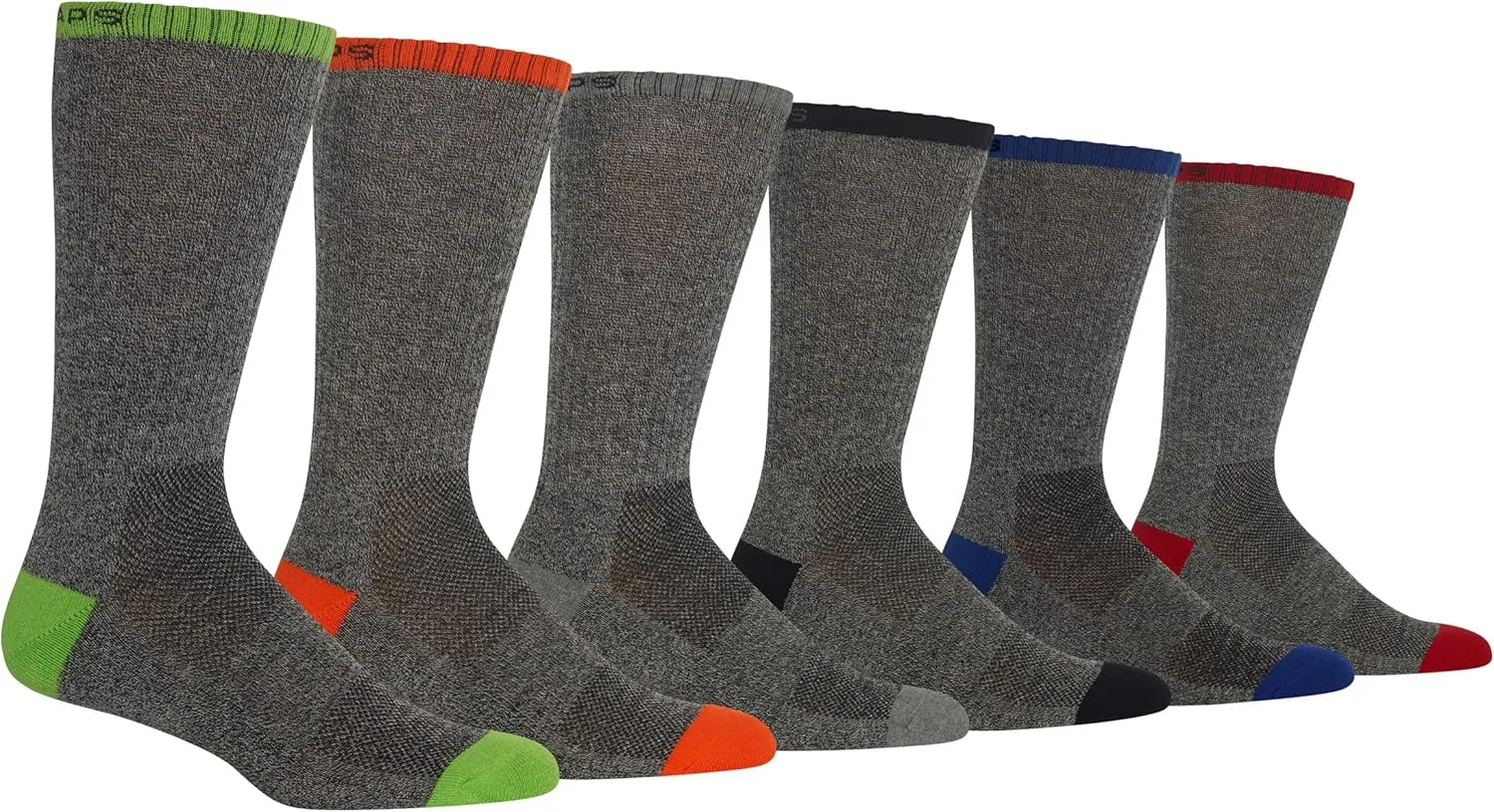 Chaps Sport Cushioned Repreve Athletic Socks-6 Pair Pack-Breathable Front Mesh and Arch Support, Men's Shoe Size: 6-12
