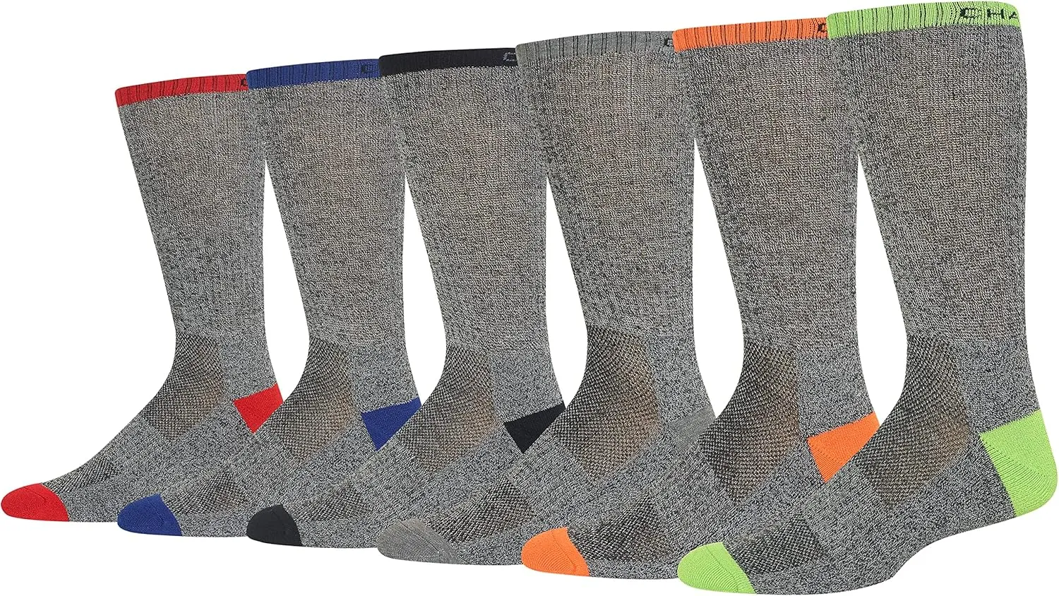 Chaps Sport Cushioned Repreve Athletic Socks-6 Pair Pack-Breathable Front Mesh and Arch Support, Men's Shoe Size: 6-12