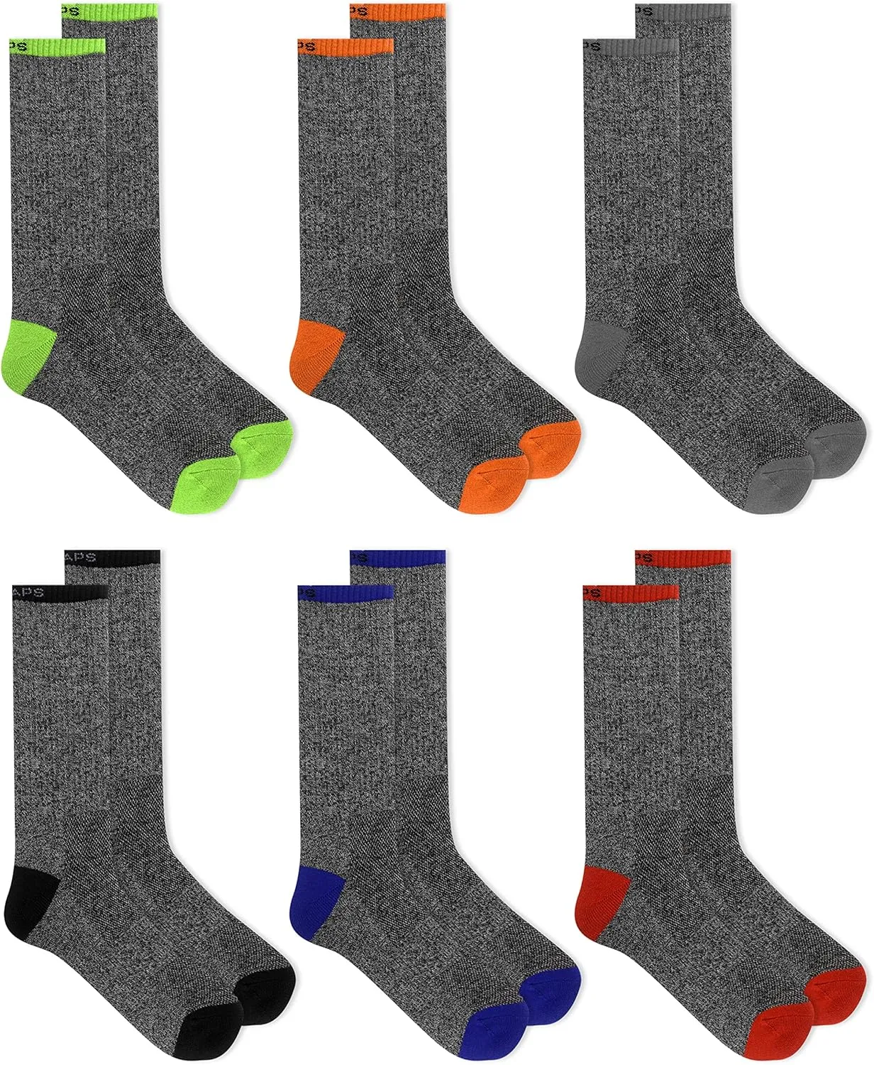 Chaps Sport Cushioned Repreve Athletic Socks-6 Pair Pack-Breathable Front Mesh and Arch Support, Men's Shoe Size: 6-12