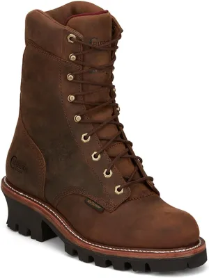Chippewa Men's 59408 SUPER DNA 9'' WATERPROOF INSULATED LOGGER Boots - Durable Leather Work Footwear, Slip-Resistant Soles, Comfort Fit