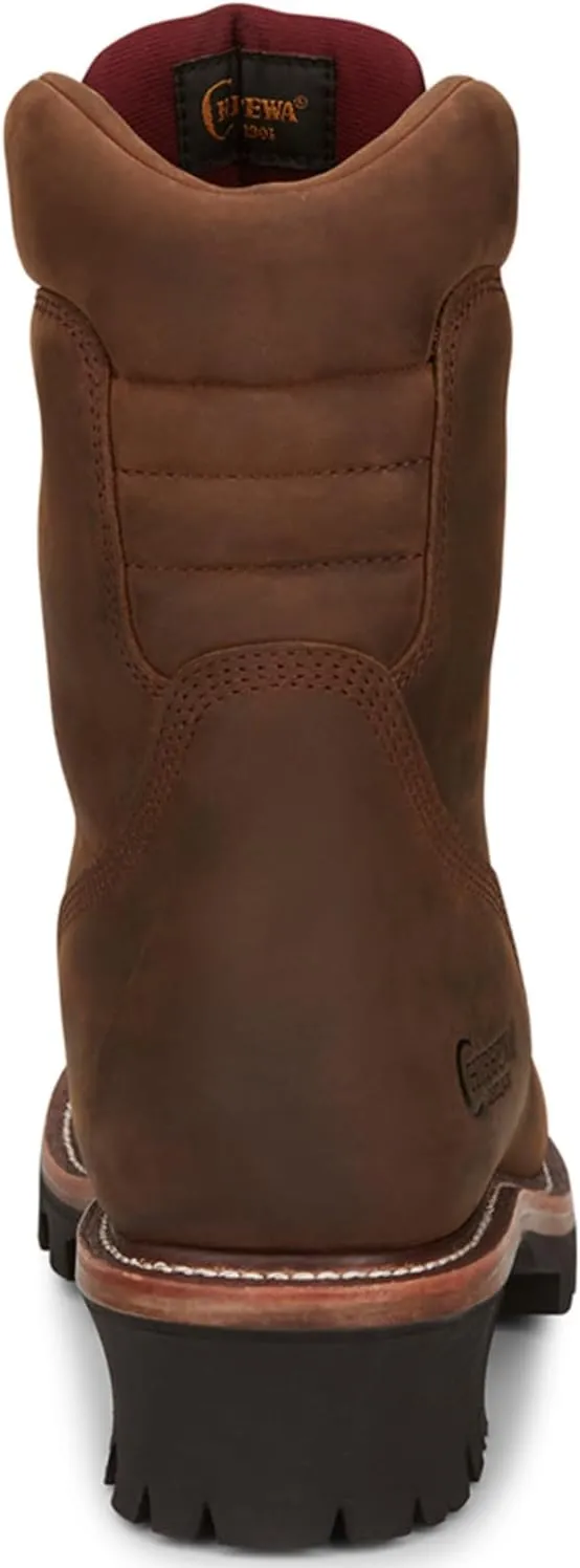 Chippewa Men's 59408 SUPER DNA 9'' WATERPROOF INSULATED LOGGER Boots - Durable Leather Work Footwear, Slip-Resistant Soles, Comfort Fit