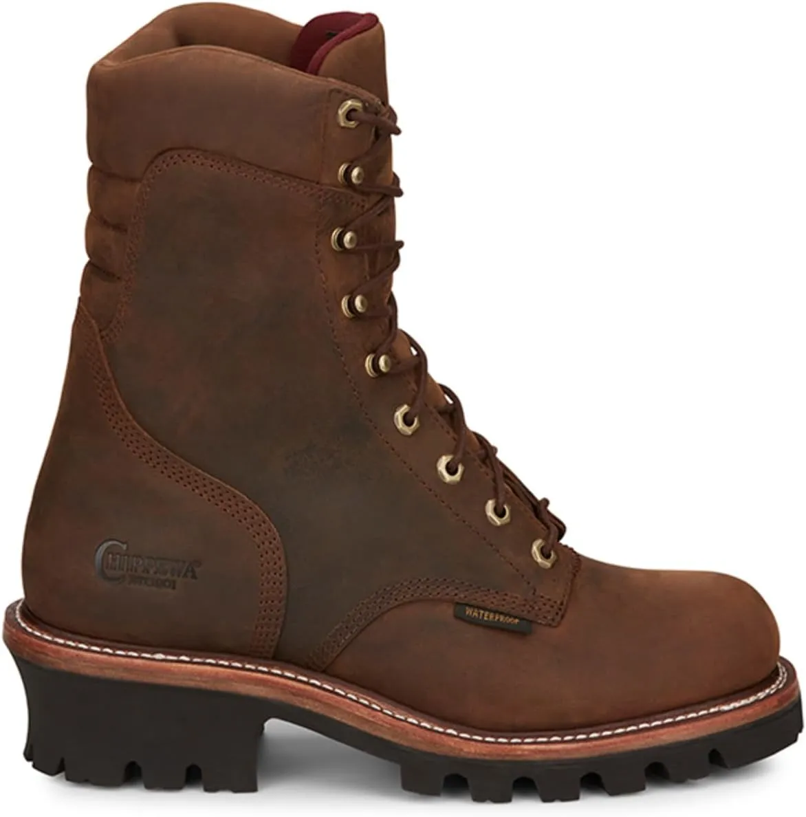 Chippewa Men's 59408 SUPER DNA 9'' WATERPROOF INSULATED LOGGER Boots - Durable Leather Work Footwear, Slip-Resistant Soles, Comfort Fit