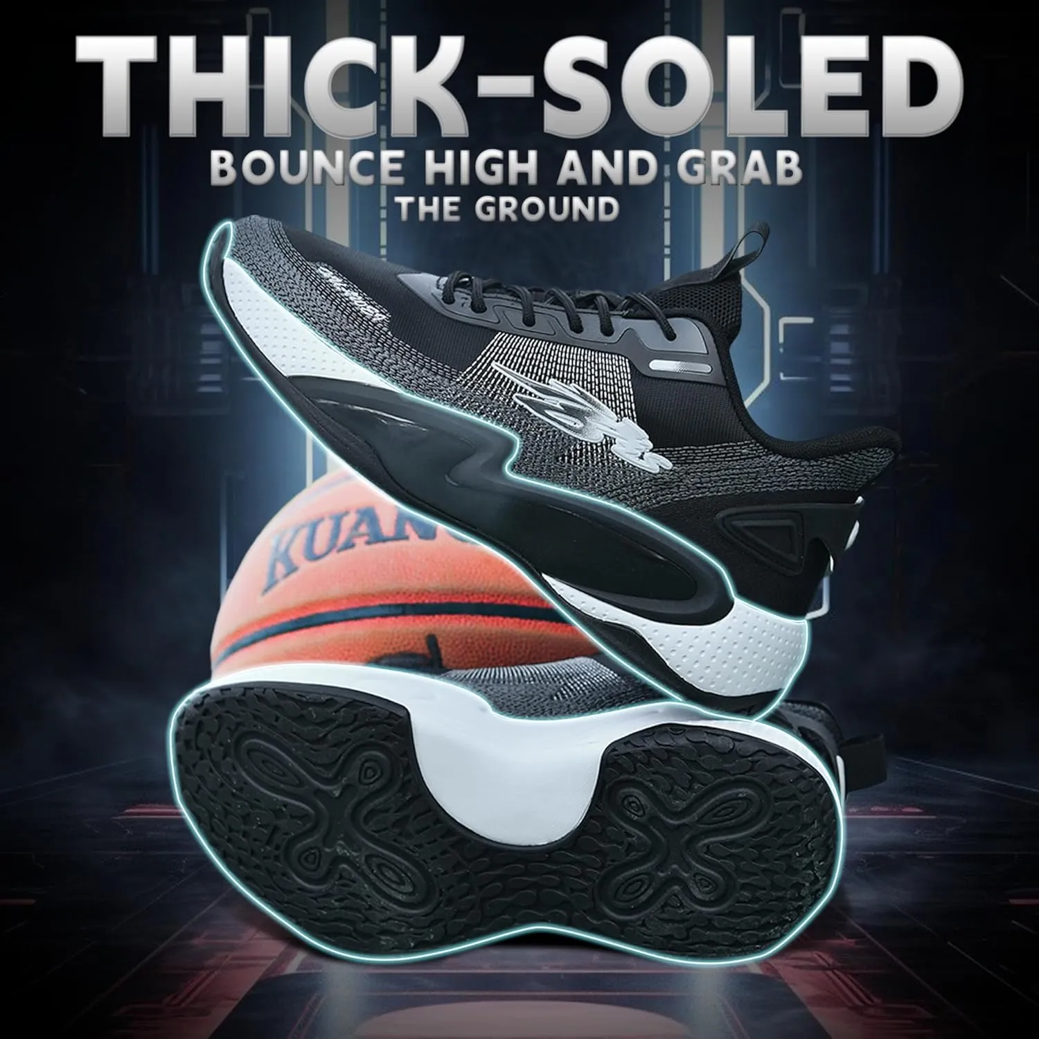 CJSPORX Men Basketball Shoes Non Slip Breathable Outdoor Fashion Sneakers
