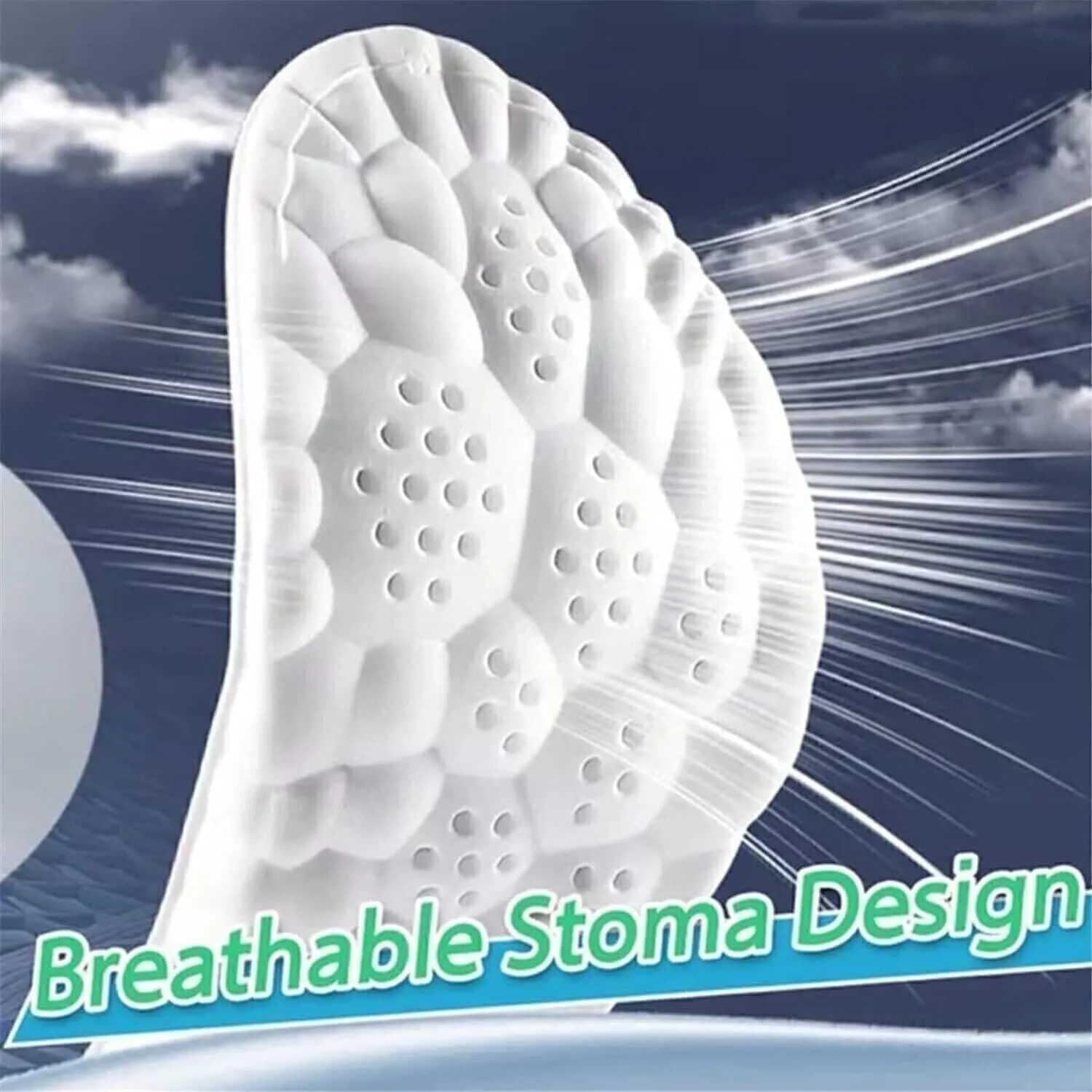 Cloud Step Insoles, 4D Cloud Technology Insole - Super Soft Comfort Insoles, Soft Foot Protection Cloud Feeling Insole, U-Shape Memory Foam Insoles (Black, Men 8-8.5/Women 9.5-10)