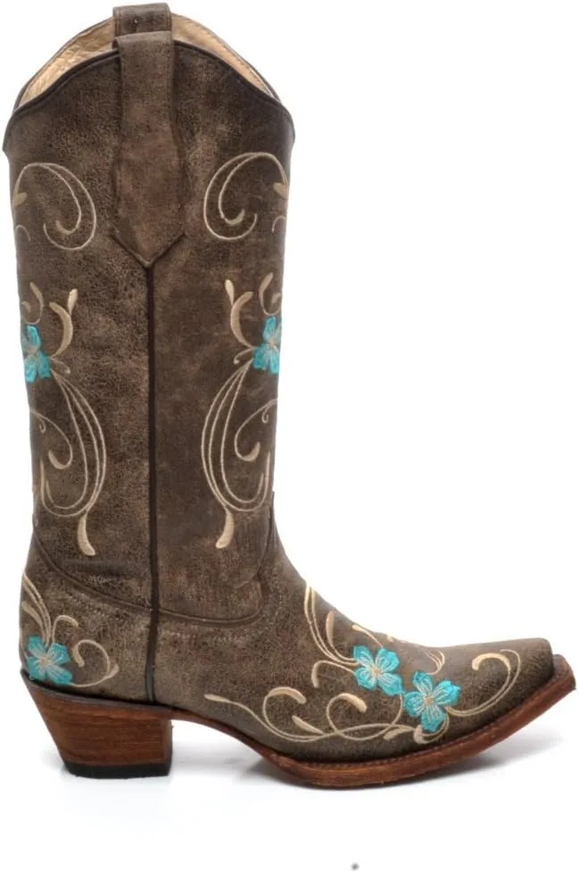 CORRAL Women's L5255 Floral Embroidery Boots