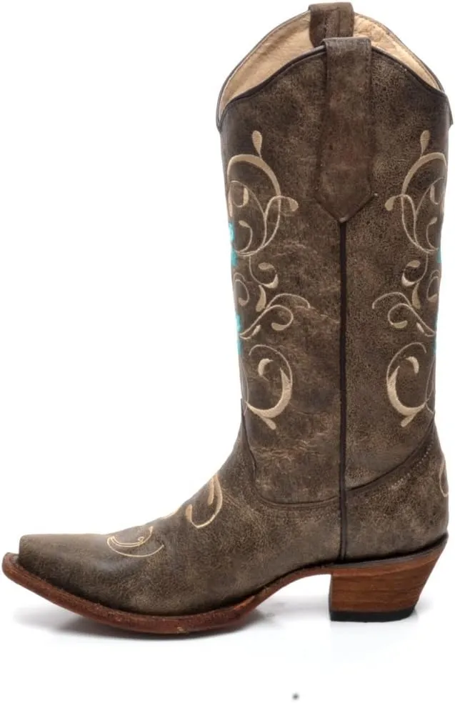 CORRAL Women's L5255 Floral Embroidery Boots