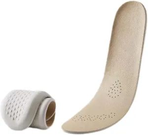 CSCDD Leather Latex Sports Insole Cowhide Insoles for Shoes Arch Support Shoe Pads Shock Absorbing Plantar Template Inserts(41-42)