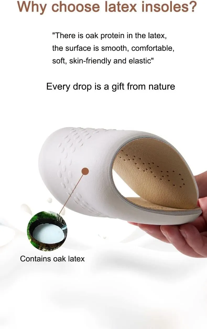 CSCDD Leather Latex Sports Insole Cowhide Insoles for Shoes Arch Support Shoe Pads Shock Absorbing Plantar Template Inserts(41-42)