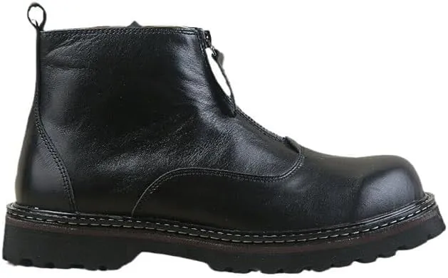 CSCDD Men's -Pedal Lace-up Anti-Suede Stitching Design Loafers Thick-Soled Board Shoes Non-Slip and Wear-Resistant Suitable for Business Offices
