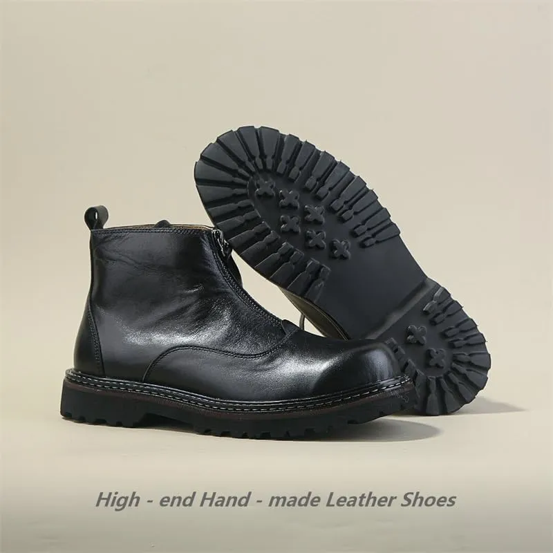 CSCDD Men's -Pedal Lace-up Anti-Suede Stitching Design Loafers Thick-Soled Board Shoes Non-Slip and Wear-Resistant Suitable for Business Offices