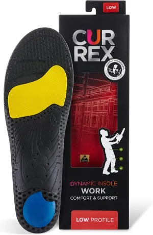 CURREX Work Safety Insoles for Work Boots & Shoes – ESD-Certified Comfort Boosting Inserts to Help Relieve and Prevent Joint and Foot Pain – for Men & Women – Low Arch, XS
