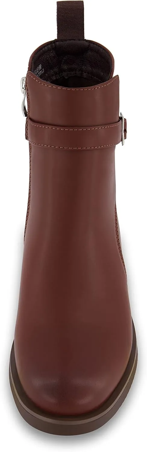 CUSHIONAIRE Women's Brumelle strap boot  Memory Foam, Wide Widths Available