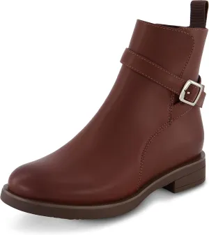 CUSHIONAIRE Women's Brumelle strap boot  Memory Foam, Wide Widths Available