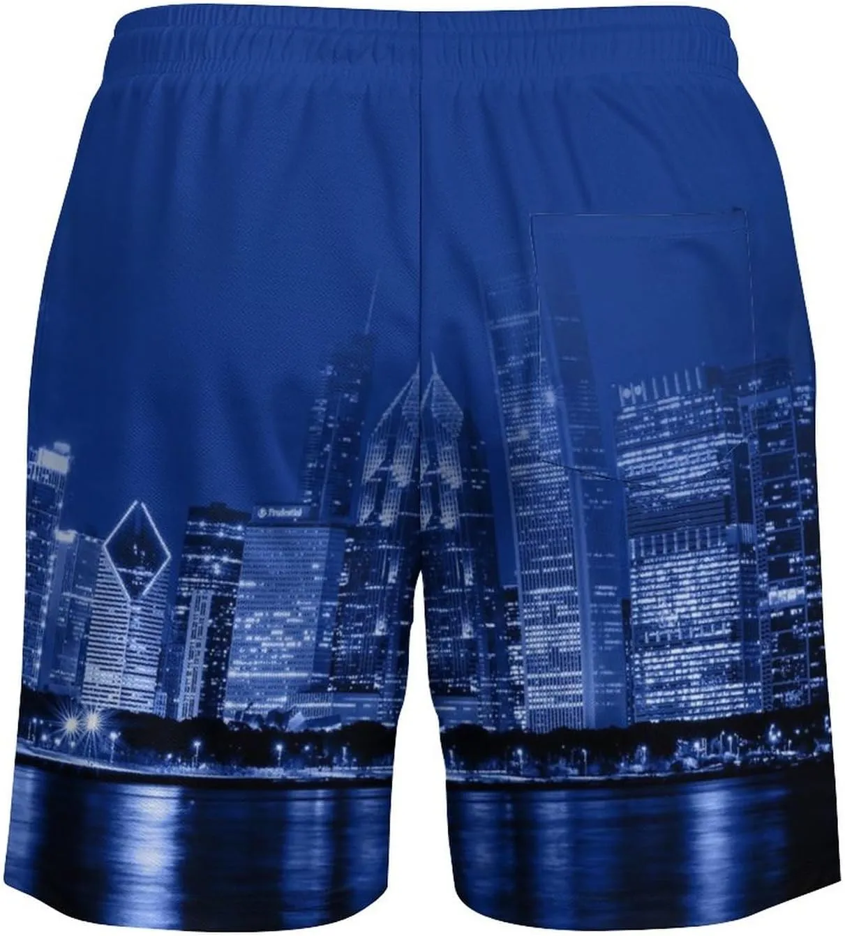 Custom Baseball Shorts for Men Youth City Nightscape 2 in 1 Beach Shorts with Pockets Baseball Sport Pants Fans Gift