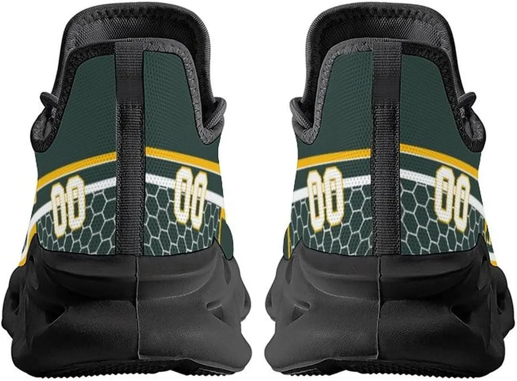 Custom City Football Flex Sneakers Personalized Name Number Athletic Shoes Fans Gifts Breathable Casual Shoes for Men Women